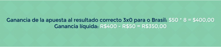 Ganacia Apuesta 3 0 Brasil