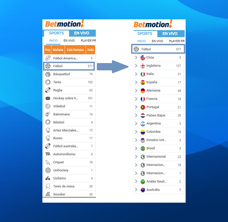 Como Escoger Un Partido En Betmotion