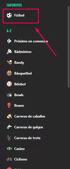 Lista de deportes disponibles para apostar en bet365 Argentina.