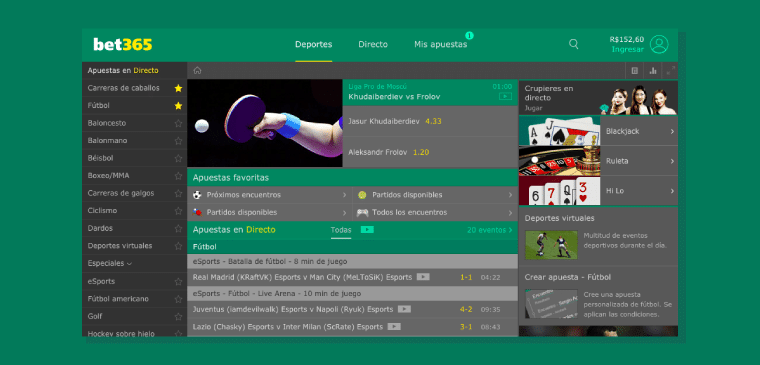 Ingresa a tu cuenta y apuesta en Bet365 México