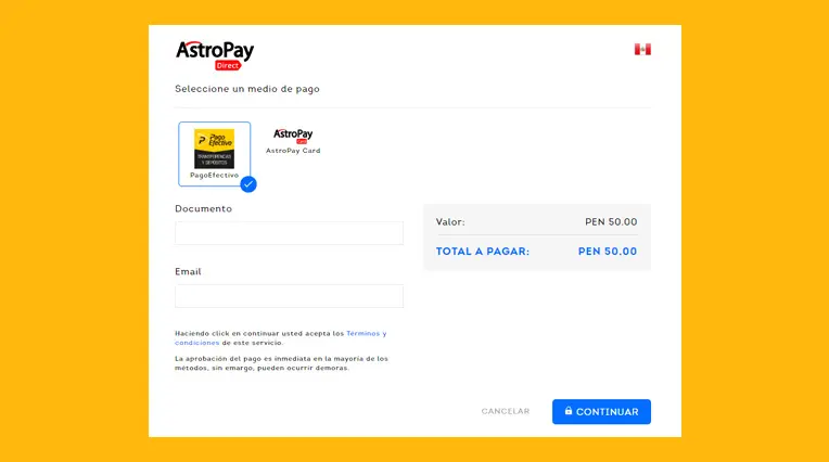 Pago Efectivo