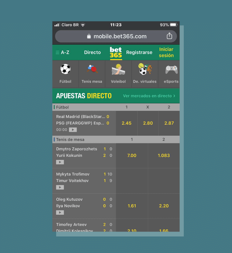Como apostar por el Mobile Bet365?