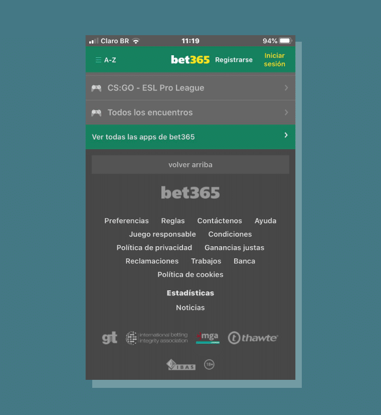 Cómo bajar el Mobile Bet365?