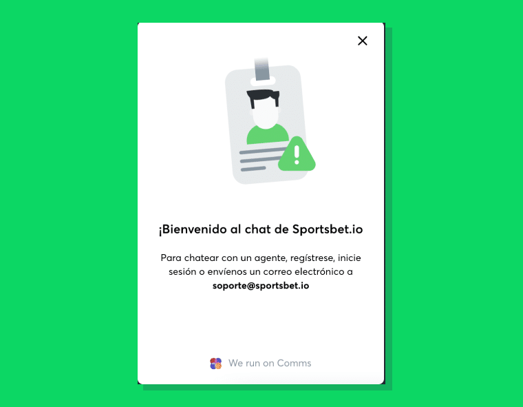 La atención al cliente se realiza mediante chat en tiempo real