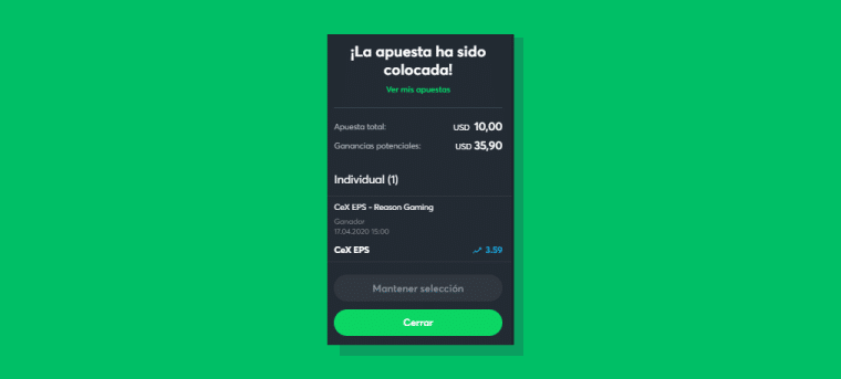 Confirmamos Apuesta