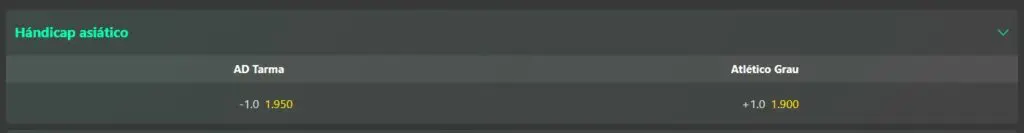 Ejemplo Handicap Liga Peru