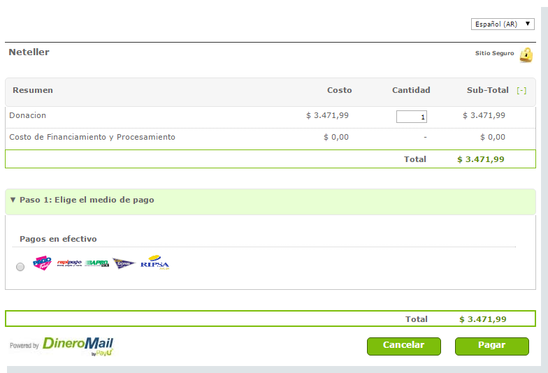 Hacer Pago Neteller Dineromail